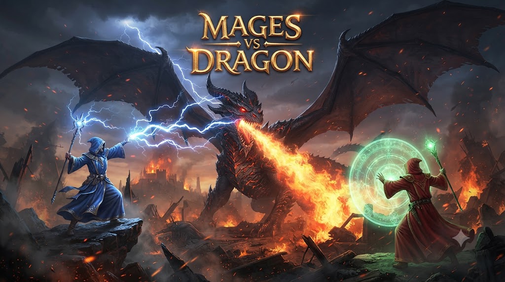 Mages vs Dragon
